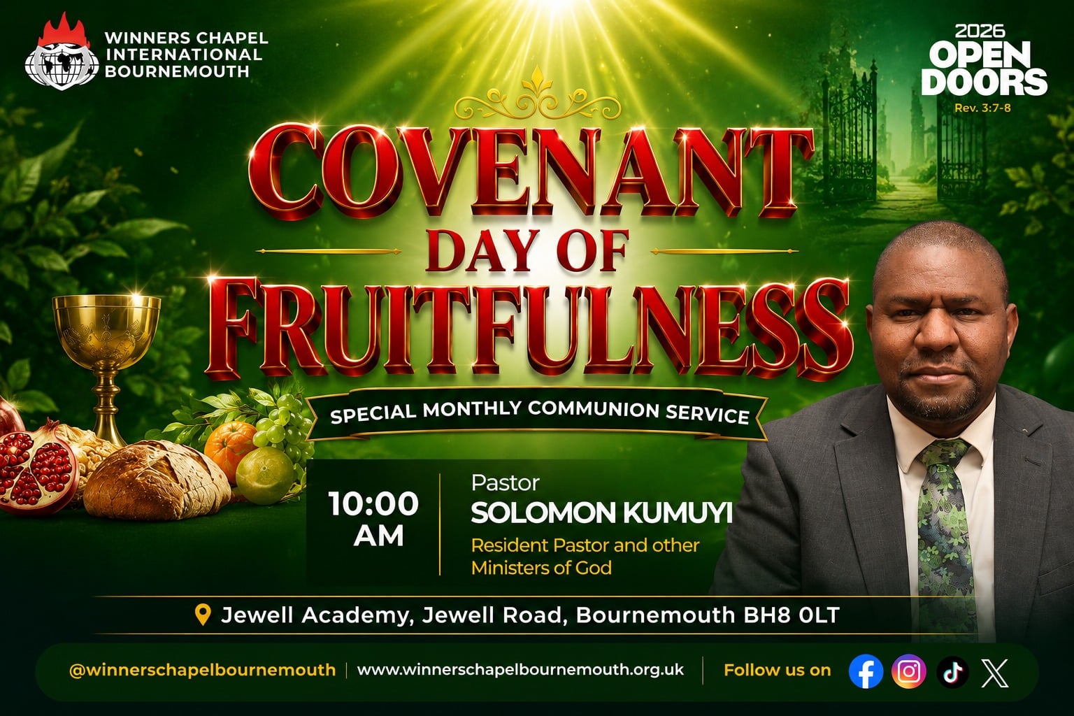 COME EXPERIENCE SUPERNATURAL FRUITFULNESS