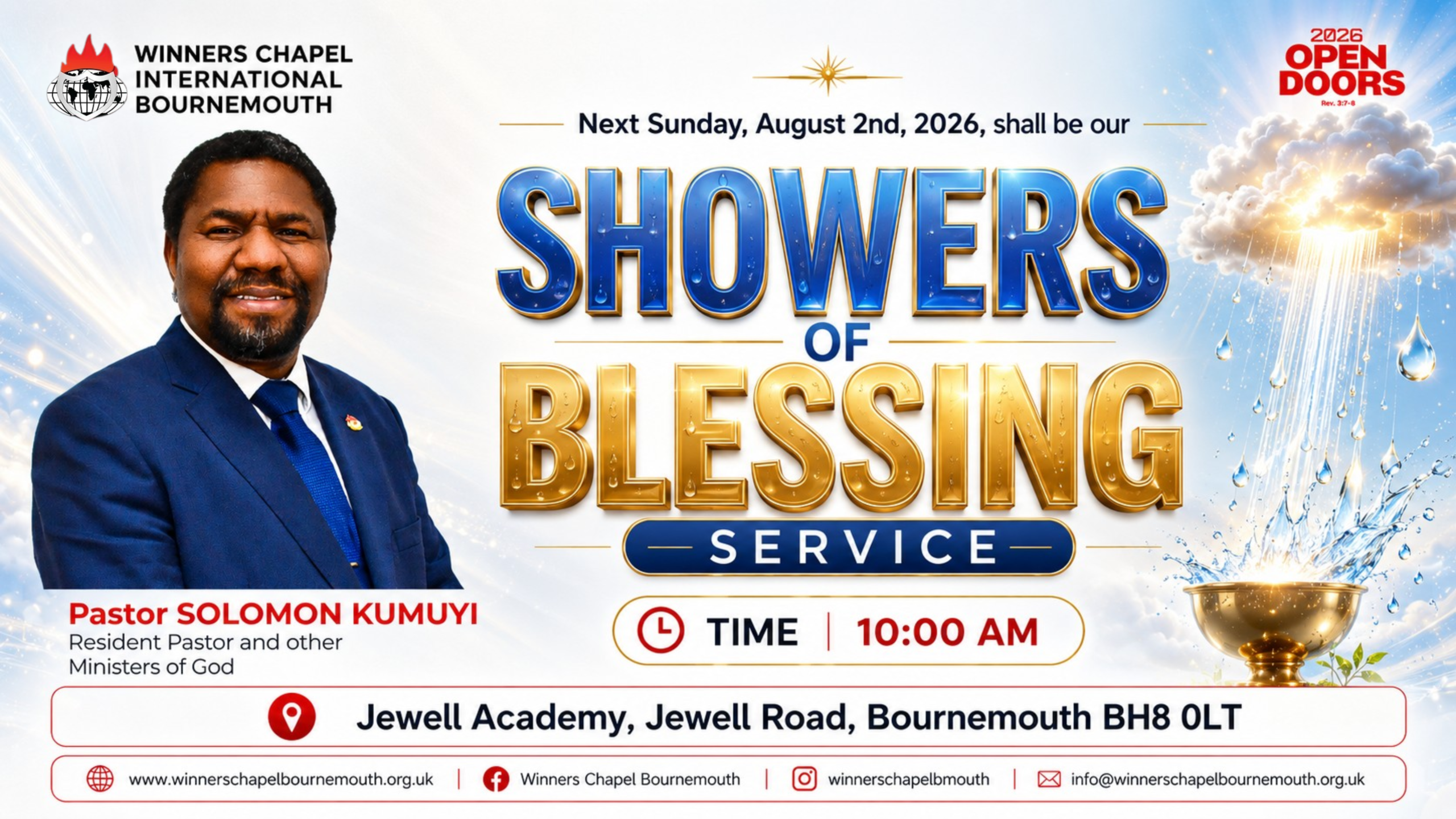 SHOWERS OF BLESSING SERVICE